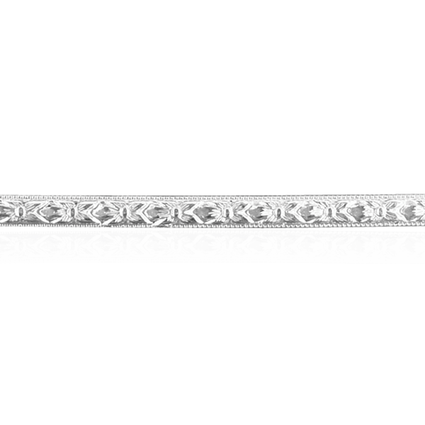 Sterling Silver Filigree Pattern (17" Long) Domed Soft Wire WPDM45