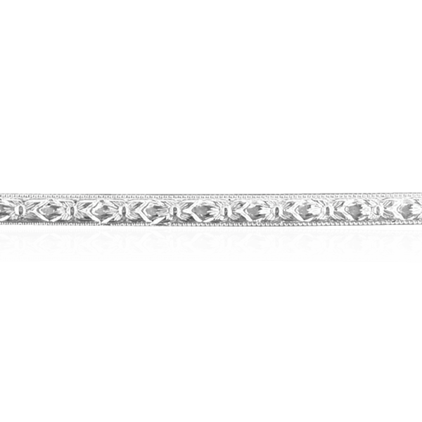 Sterling Silver Filigree Pattern (17" Long) Domed Soft Wire WPDM45