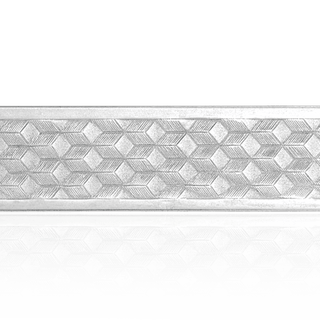 Sterling Silver 3D Square Pattern (17" Long) Flat Soft Wire WPFL15