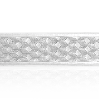 Sterling Silver 3D Square Pattern (17" Long) Flat Soft Wire WPFL15
