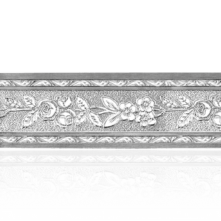 Sterling Silver Floral Leaf Pattern  (17" Long) Flat Soft Wire WPFL18