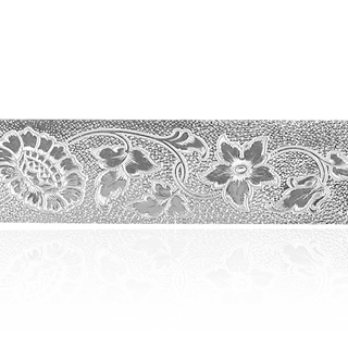 Sterling Silver Floral Pattern (17" Long) Flat Soft Wire WPFL26