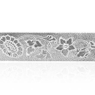 Sterling Silver Floral Pattern (17" Long) Flat Soft Wire WPFL26