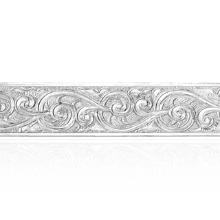 Sterling Silver Swirl Pattern (17" Long) Flat Soft Wire WPFL31