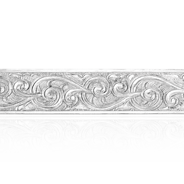 Sterling Silver Swirl Pattern (17" Long) Flat Soft Wire WPFL31