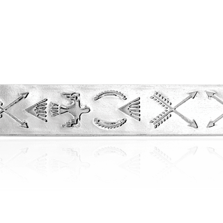 Sterling Silver Symbol Pattern (17" Long) Flat Soft Wire WPFL34