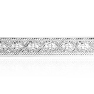 Sterling Silver Beaded Twist Pattern (17" Long) Flat Soft Wire WPFL42