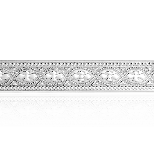 Sterling Silver Beaded Twist Pattern (17" Long) Flat Soft Wire WPFL42