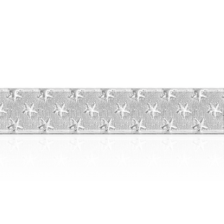 Sterling Silver Star Pattern (17" Long) Flat Soft Wire WPFL43