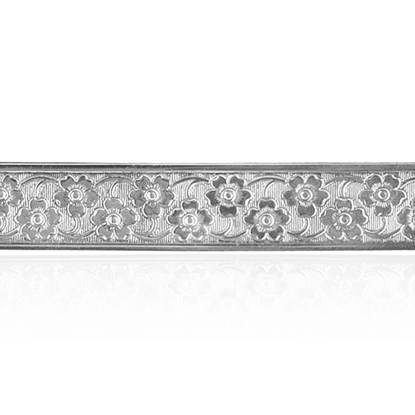 Sterling Silver Floral Pattern (17" Long) Flat Soft Wire WPFL44
