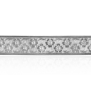 Sterling Silver Floral Pattern (17" Long) Flat Soft Wire WPFL44