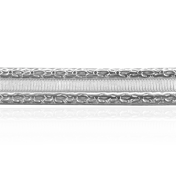 Sterling Silver Floral Stripe Pattern (17" Long) Flat Soft Wire WPFL45