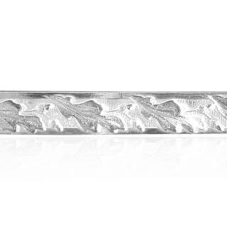 Sterling Silver Leaf Pattern (17" Long) Flat Soft Wire WPFL49