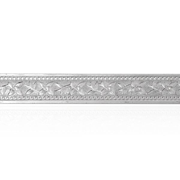 Sterling Silver Flower Pattern (17" Long) Flat Soft Wire WPFL50