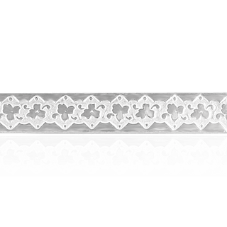 Sterling Silver Floral Pattern (17" Long) Flat Soft Wire WPFL52