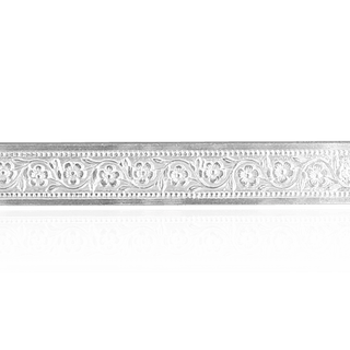 Sterling Silver Floral Pattern (17" Long) Flat Soft Wire WPFL53