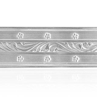 Sterling Silver Floral and Wavey Pattern (17" Long) Flat Soft Wire WPFL6