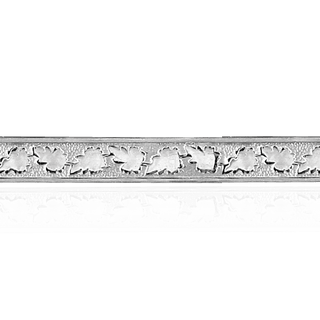 Sterling Silver Leaf Pattern (17" Long) Flat Soft Wire WPFL60