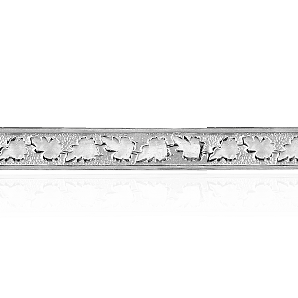 Sterling Silver Leaf Pattern (17" Long) Flat Soft Wire WPFL60
