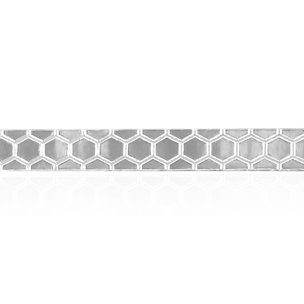 Sterling Silver Honeycomb Pattern (17" Long) Flat Soft Wire WPFL61