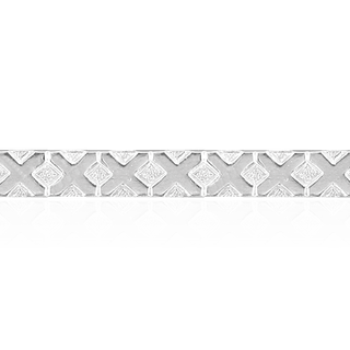 Sterling Silver X Pattern (17" Long) Flat Soft Wire WPFL63