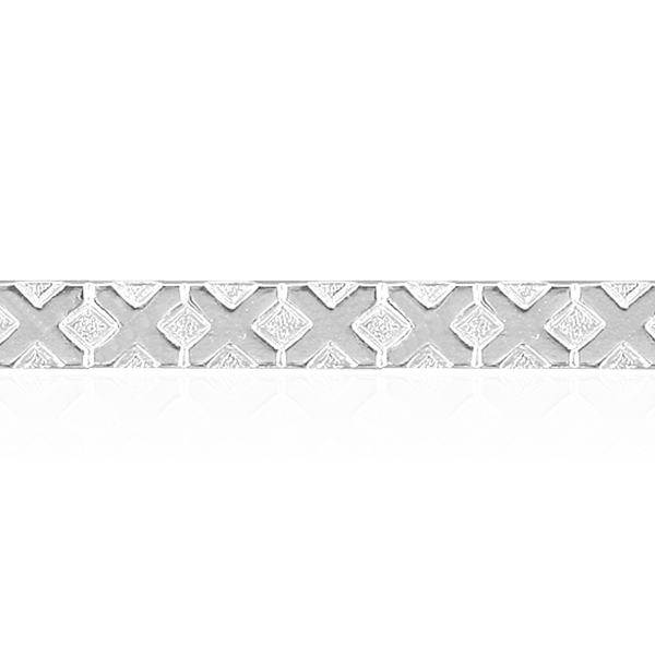 Sterling Silver X Pattern (17" Long) Flat Soft Wire WPFL63
