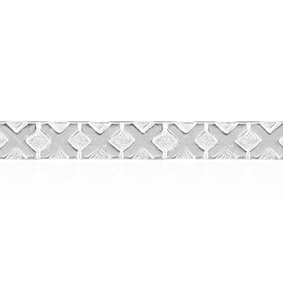 Sterling Silver X Pattern (17" Long) Flat Soft Wire WPFL63