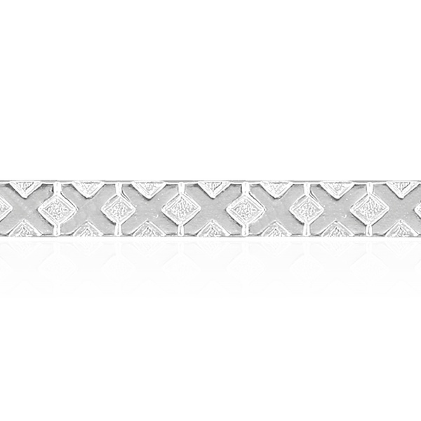 Sterling Silver X Pattern (17" Long) Flat Soft Wire WPFL63