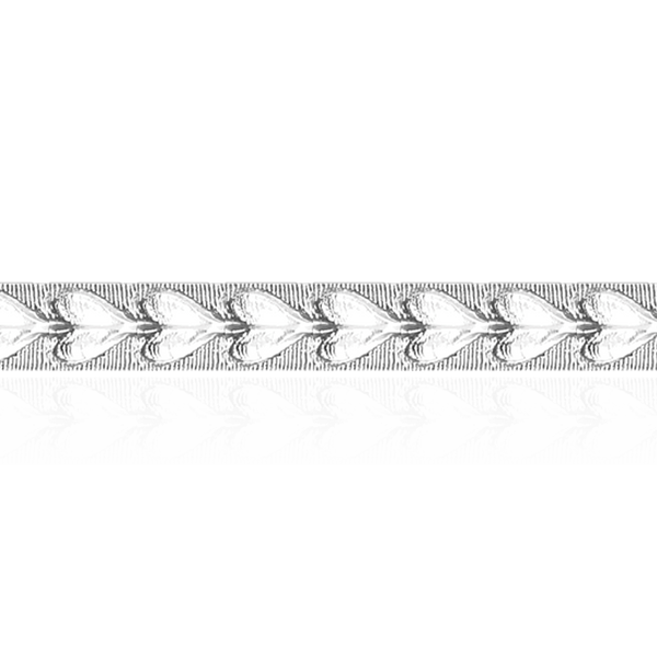Sterling Silver Heart Pattern (17" Long) Flat Soft Wire WPFL64