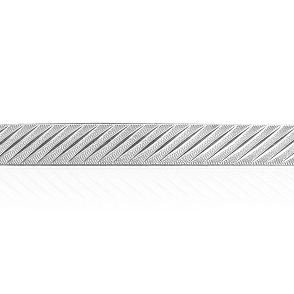 Sterling Silver Slash Pattern (17" Long) Flat Soft Wire WPFL66