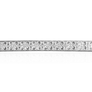 Sterling Silver Floral Pattern (17" Long) Flat Soft Wire WPFL71