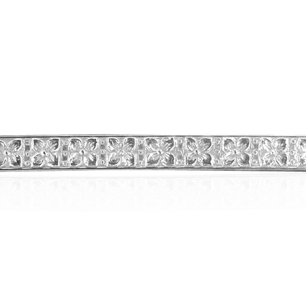 Sterling Silver Floral Pattern (17" Long) Flat Soft Wire WPFL71