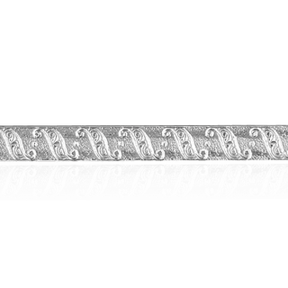 Sterling Silver Swirl Pattern (17" Long) Flat Soft Wire WPFL74