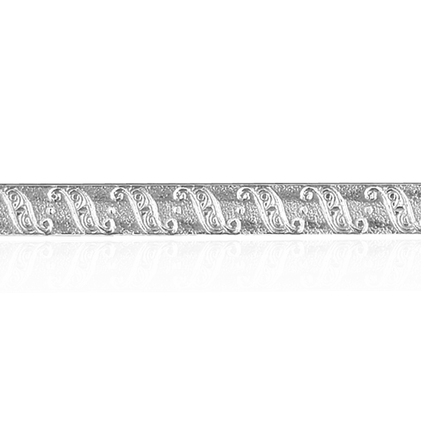 Sterling Silver Swirl Pattern (17" Long) Flat Soft Wire WPFL74