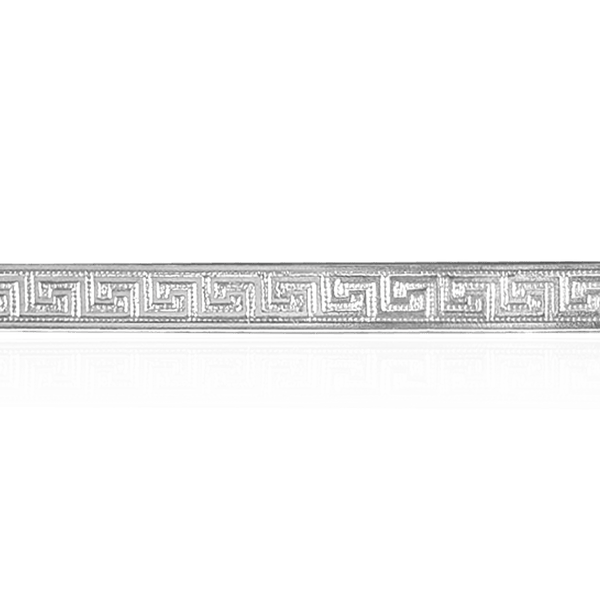 Sterling Silver Square Swirl Pattern (17" Long) Flat Soft Wire WPFL2-75