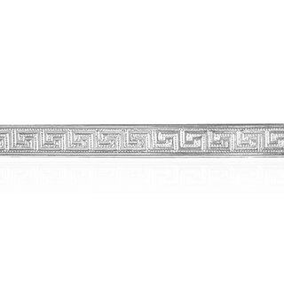 Sterling Silver Square Swirl Pattern (17" Long) Flat Soft Wire WPFL2-75