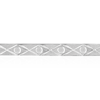 Sterling Silver Diamond Circle Pattern (17" Long) Flat Soft Wire WPFL81