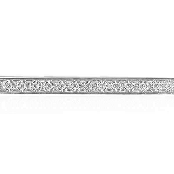 Sterling Silver Floral Filigree Pattern (17" Long) Flat Soft Wire WPFL85