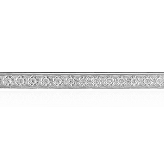 Sterling Silver Floral Filigree Pattern (17" Long) Flat Soft Wire WPFL85