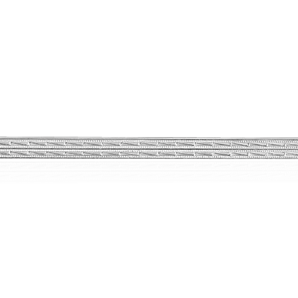 Sterling Silver Miligrain Pattern (17" Long) Flat Soft Wire WPFL87