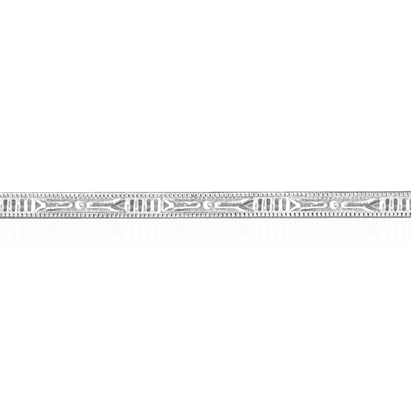 Sterling Silver Symbol Pattern (17" Long) Flat Soft Wire WPFL93