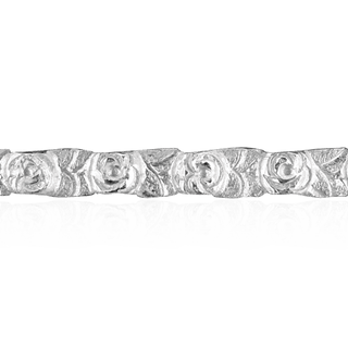 Sterling Silver Floral Pattern (17" Long) Flat Soft Wire WPFL95