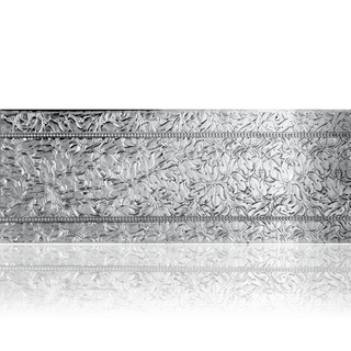 Sterling Silver Floral Pattern (17" Long) Sheet (Plate) PP-10