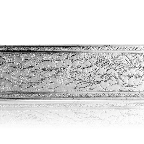 Sterling Silver Floral Pattern (17" Long) Sheet (Plate) PP-13