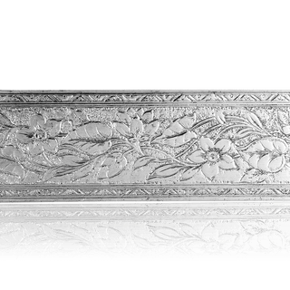 Sterling Silver Floral Pattern (17" Long) Sheet (Plate) PP-13