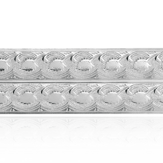 Sterling Silver Striped Pattern (17" Long) Soft Plate WPFL2