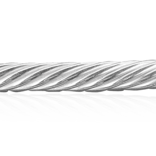 Sterling Silver Twist Pattern (17" Long) Round Soft Tubing WPTB1