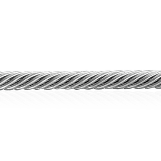 Sterling Silver Twist Pattern (17" Long) Round Soft Tubing WPTB2