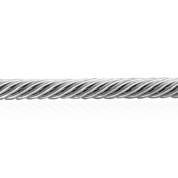 Sterling Silver Twist Pattern (17" Long) Round Soft Tubing WPTB2