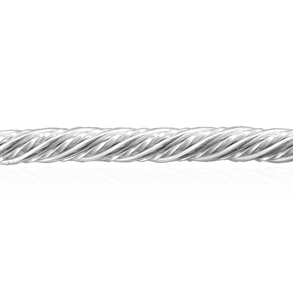 Sterling Silver Twist Pattern (17" Long) Round Soft Tubing WPTB4